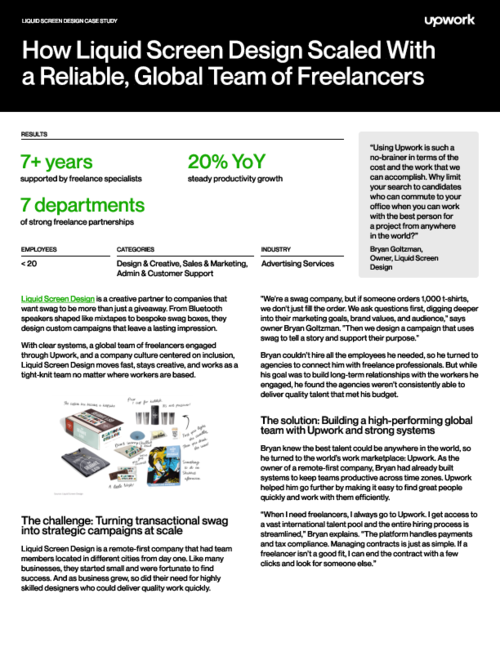 How Liquid Screen Design Scaled With a Reliable, Global Team of Freelancers