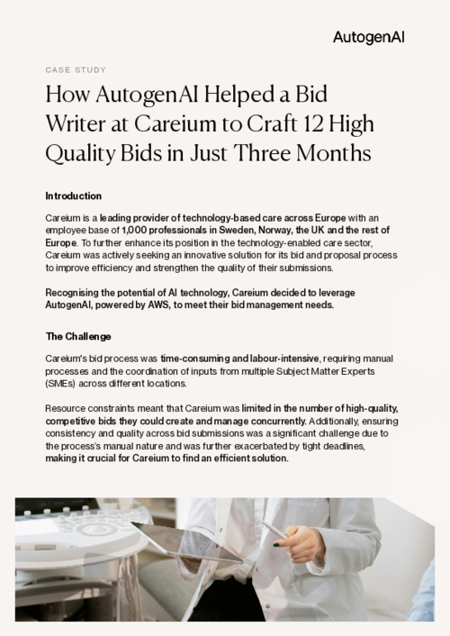 AutogenAI Case Study - Careium