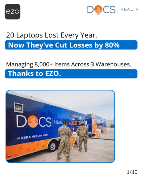 DOCS Health went from losing 20 laptops to cutting losses by 80% with EZO