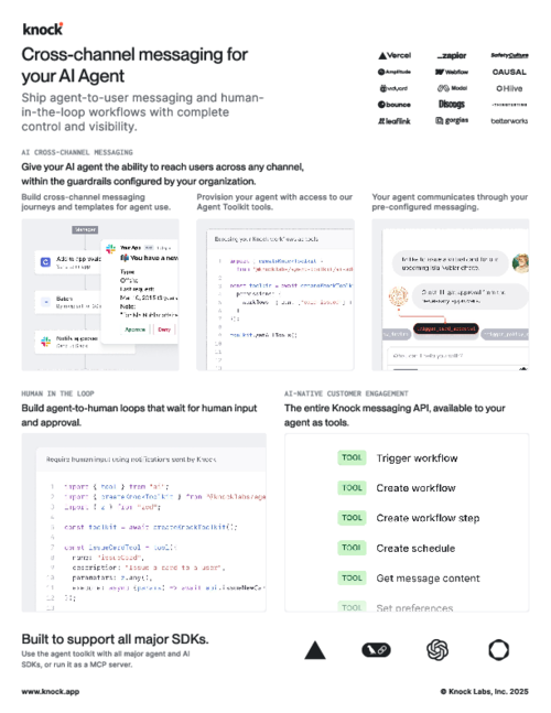 Cross-channel messaging for your AI agent