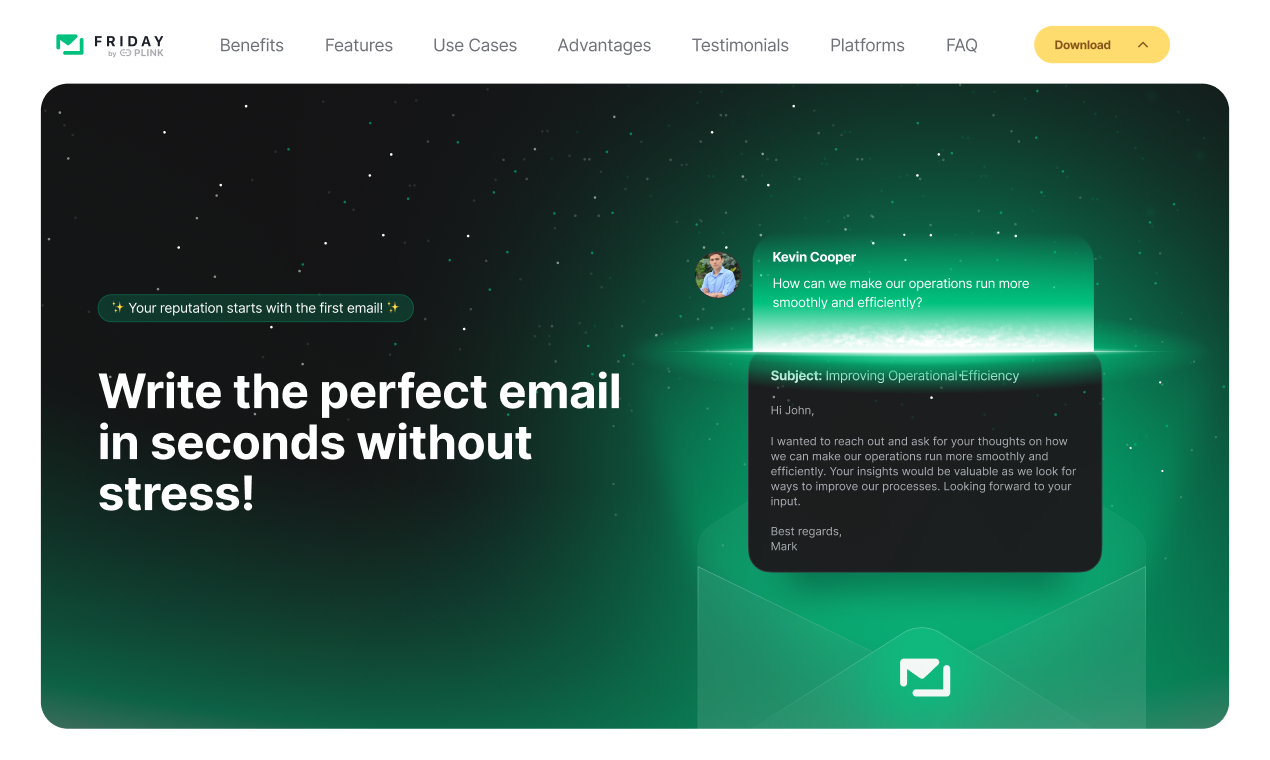 Friday AI Email Assistant screenshot