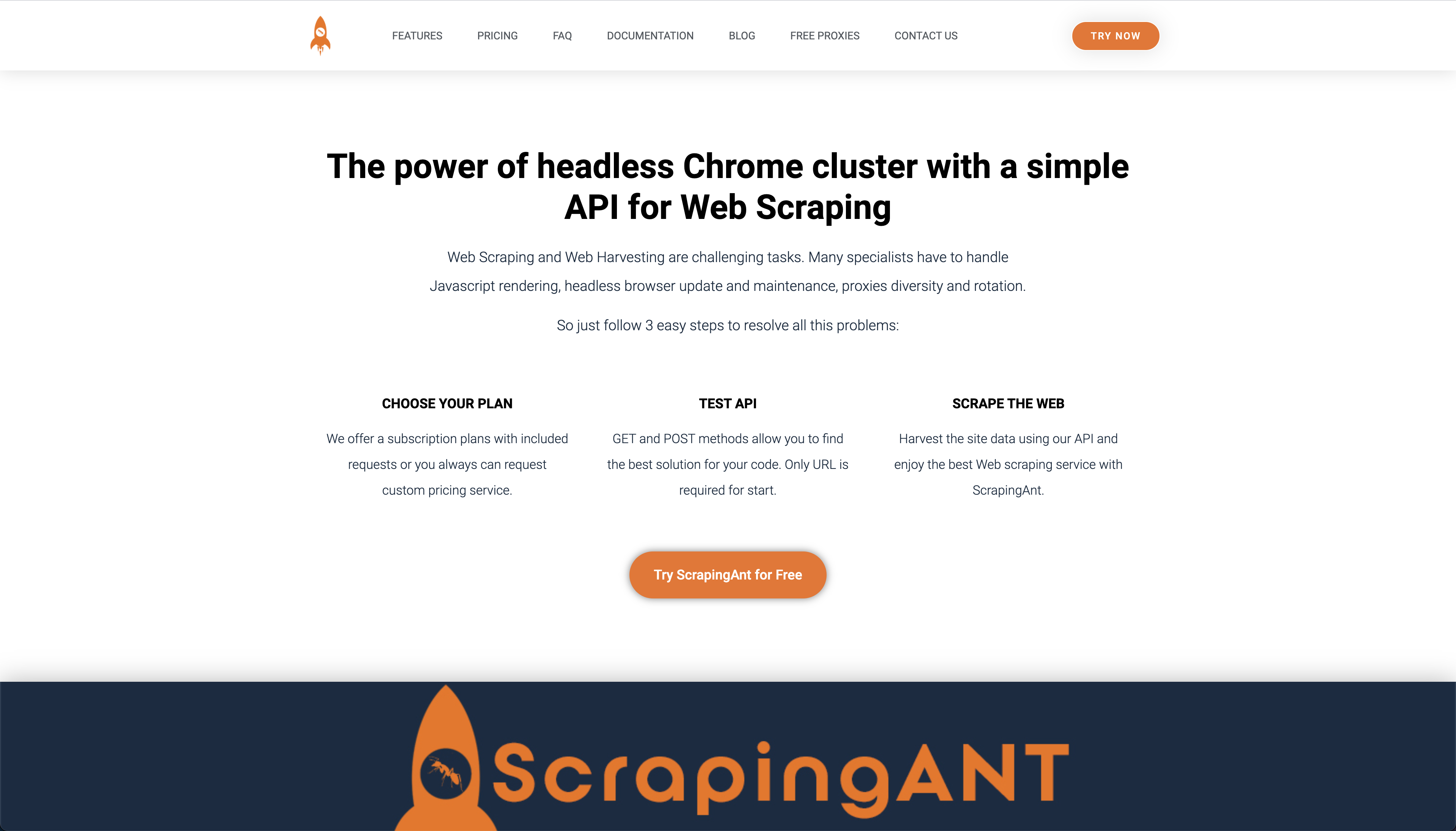 ScrapingAnt screenshot
