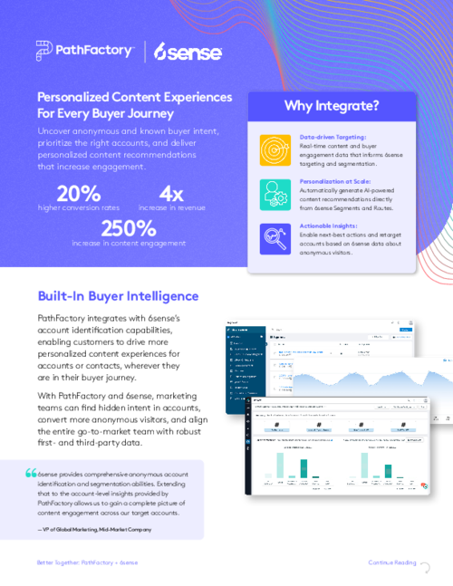 PathFactory and 6sense