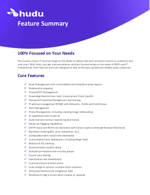 Feature Summary