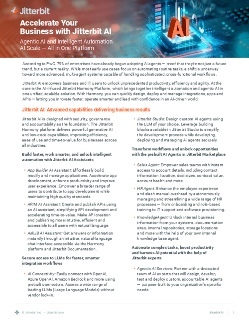 Jitterbit AI Solution Sheet