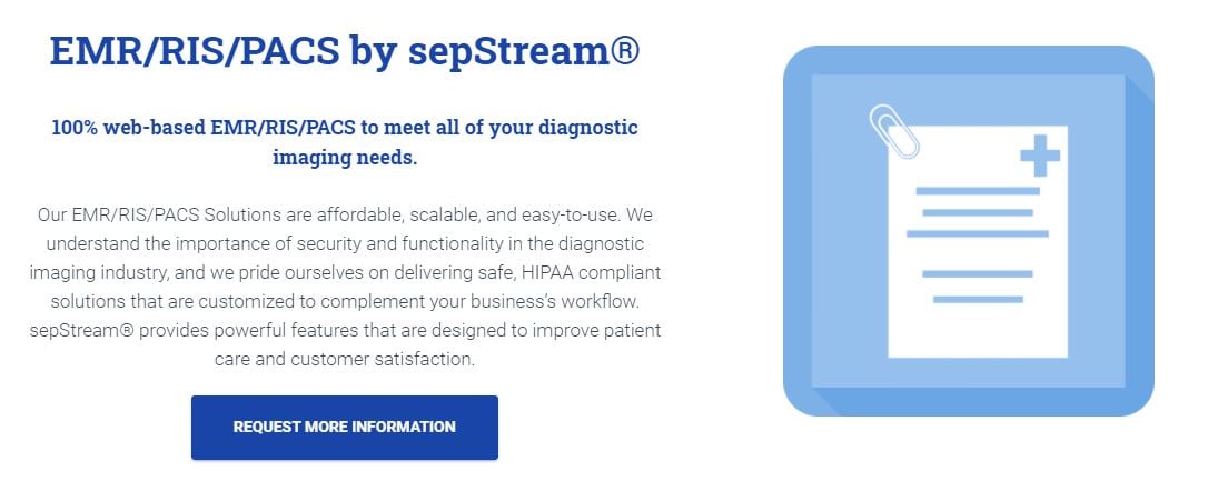 sepStream® EMR/RIS/PACS™ Reviews 2025: Details, Pricing, & Features | G2