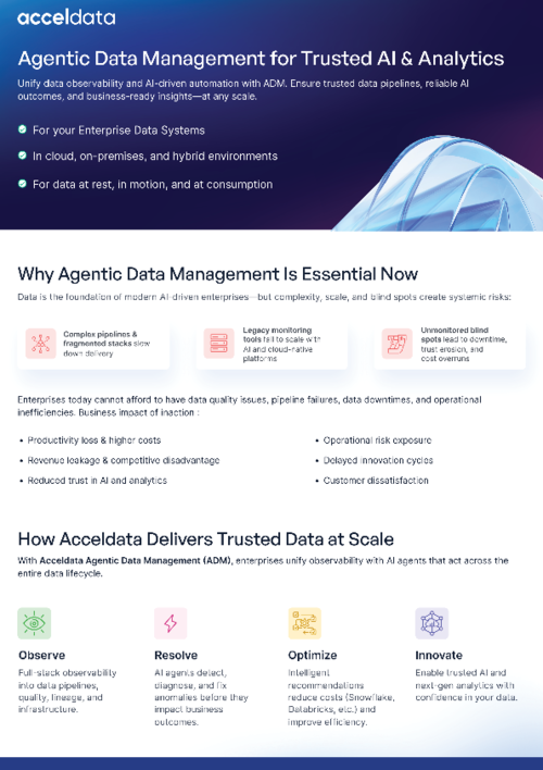 Acceldata Next-Gen Unified Data Observability
