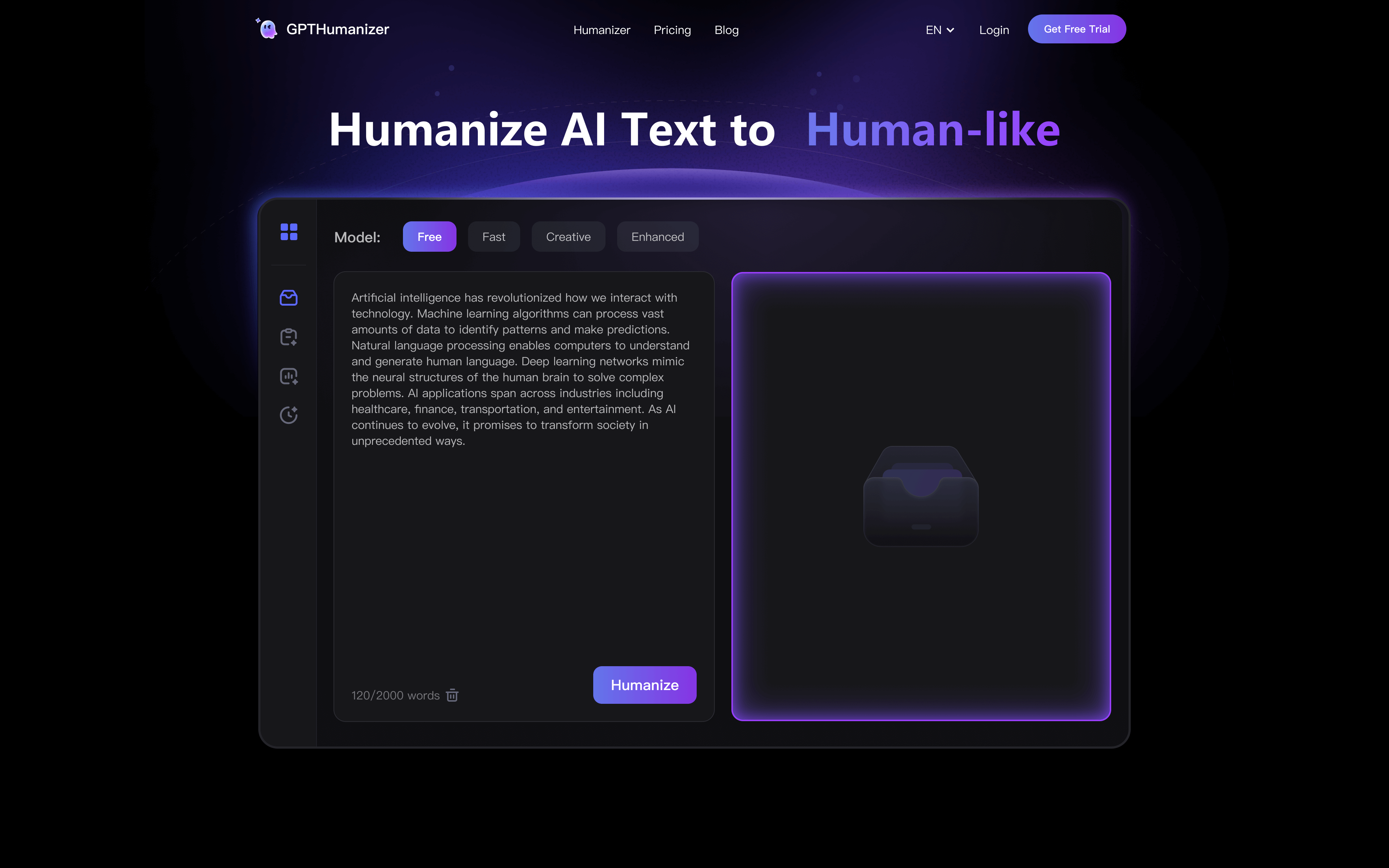 GPTHumanizer AI preview