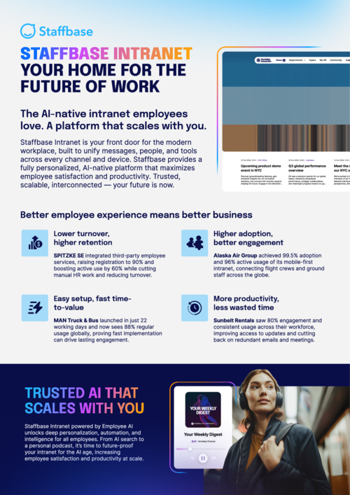 Staffbase Intranet (one-pager)