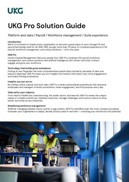 UKG Pro Solutions Guide