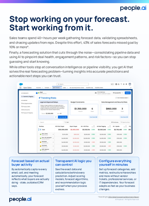 People.ai Ritual -- Forecasting