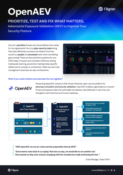 OpenAEV by Filigran Reviews 2026: Details, Pricing, & Features | G2