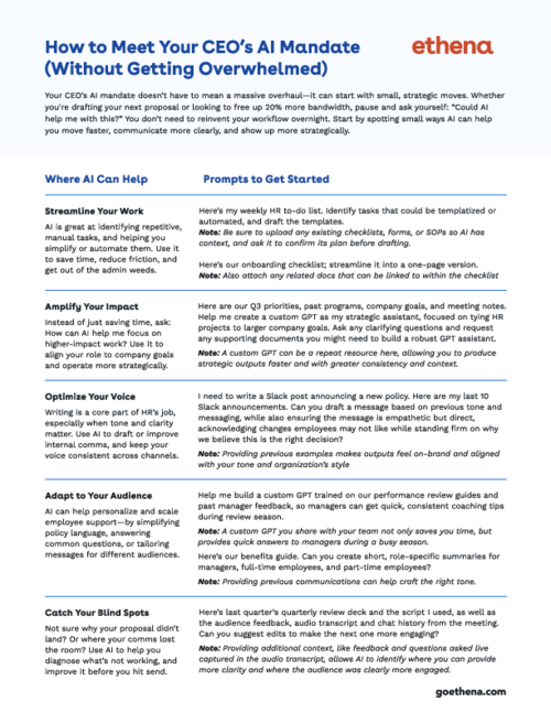 How to Meet Your CEO's AI Mandate