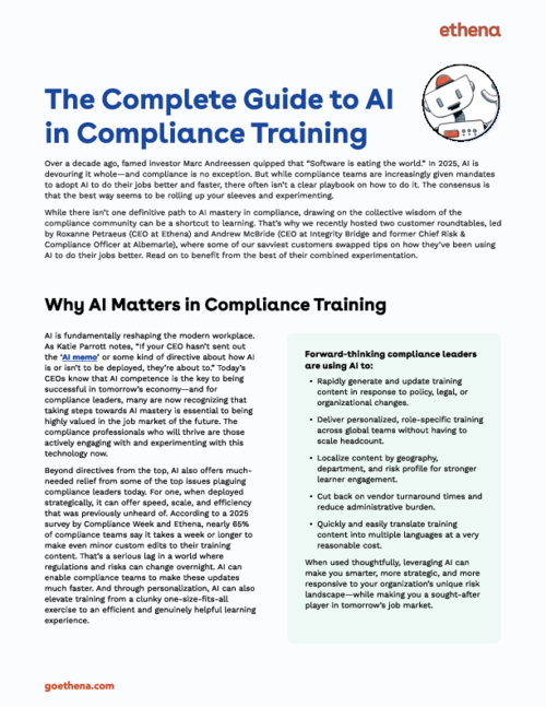 Guide to AI in Compliance Training