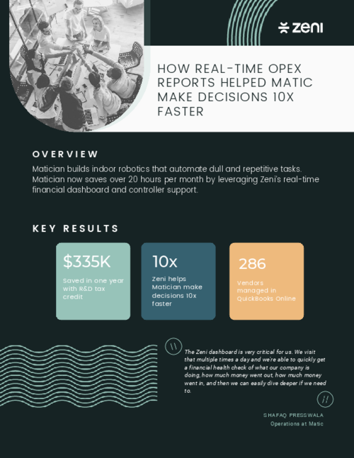 How real-time OPEX reports helped Matic make decisions 10x faster