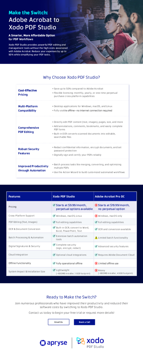 Xodo PDF Studio vs Adobe Acrobat - PDF Power Without the Price Tag