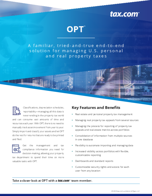 OPT: End-to-End Personal & Real Property Tax Management Software