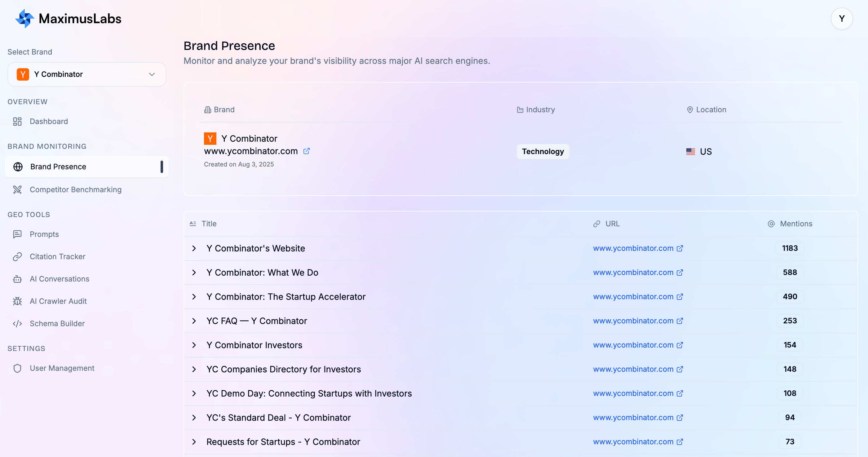 MaximusLabs AI screenshot