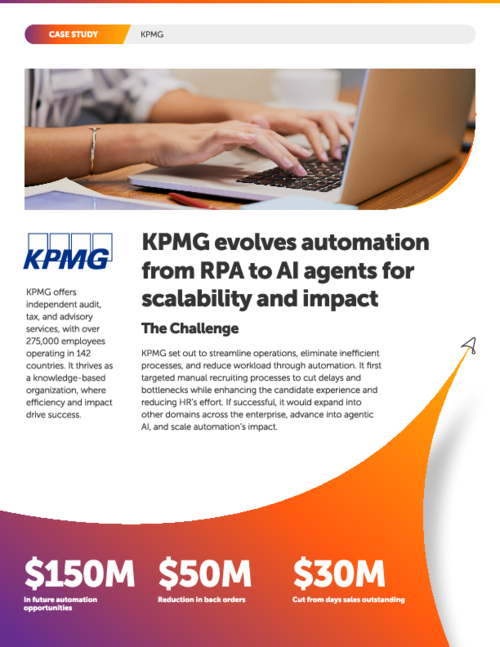 KPMG finds massive opportunities scaling from RPA to AI agents