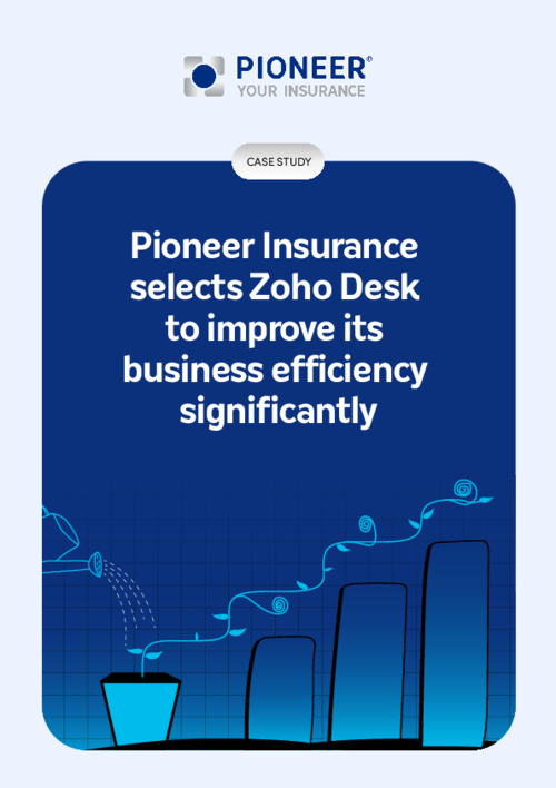 Pioneer Insurance selects Zoho Desk to improve its business efficiency significantly.