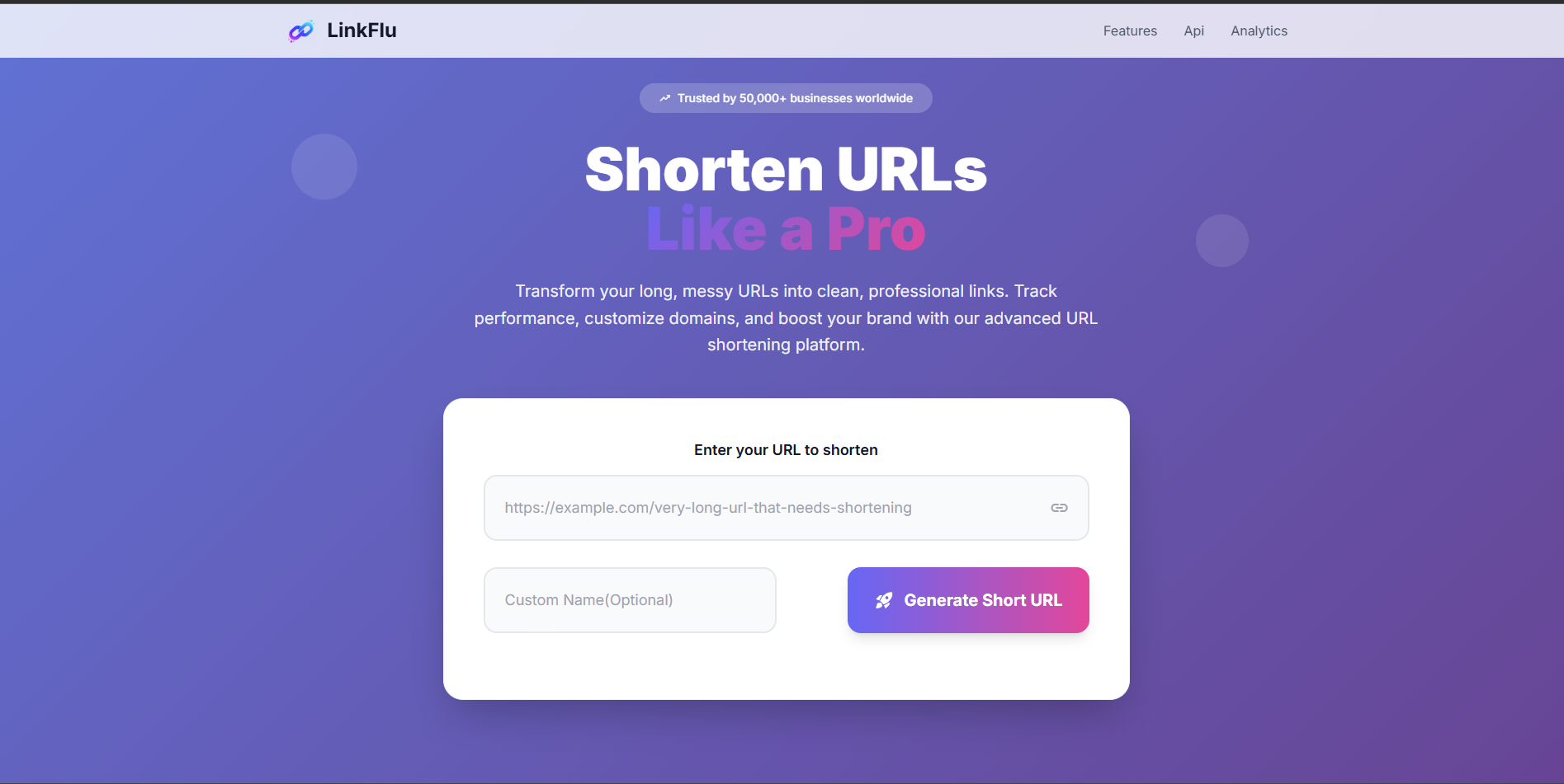 Linkflu screenshot