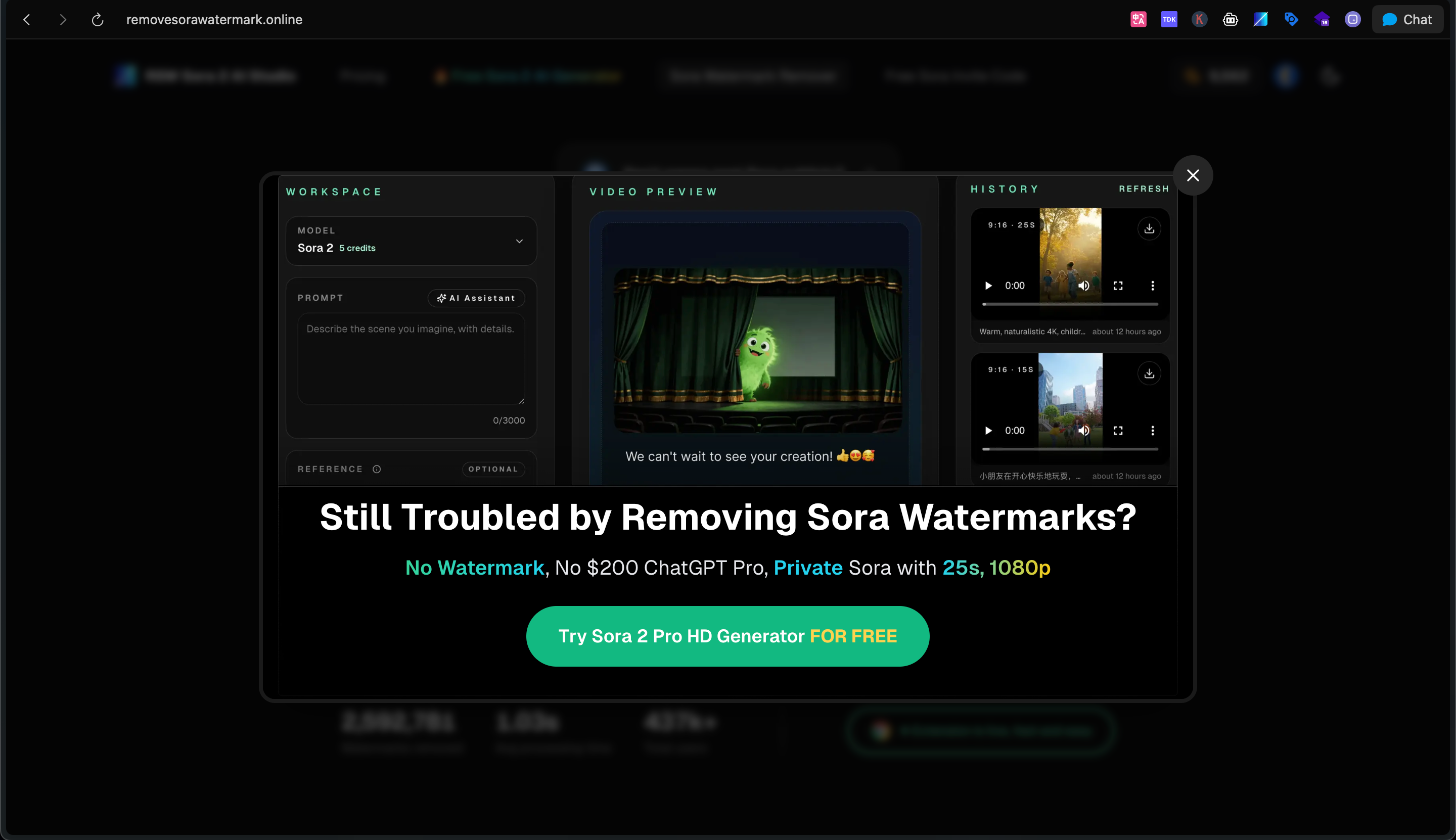 RSW Sora 2 AI Studio preview
