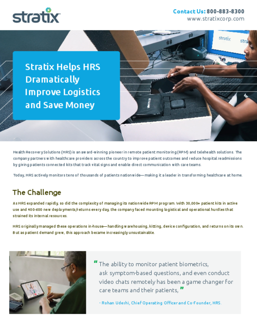Case Study: Stratix Helps HRS Dramatically Improve Logistics and Save Money
