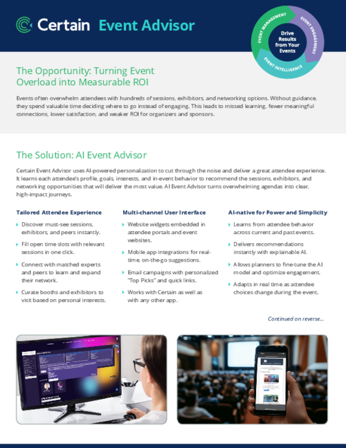 Datasheet: Certain Event Advisor