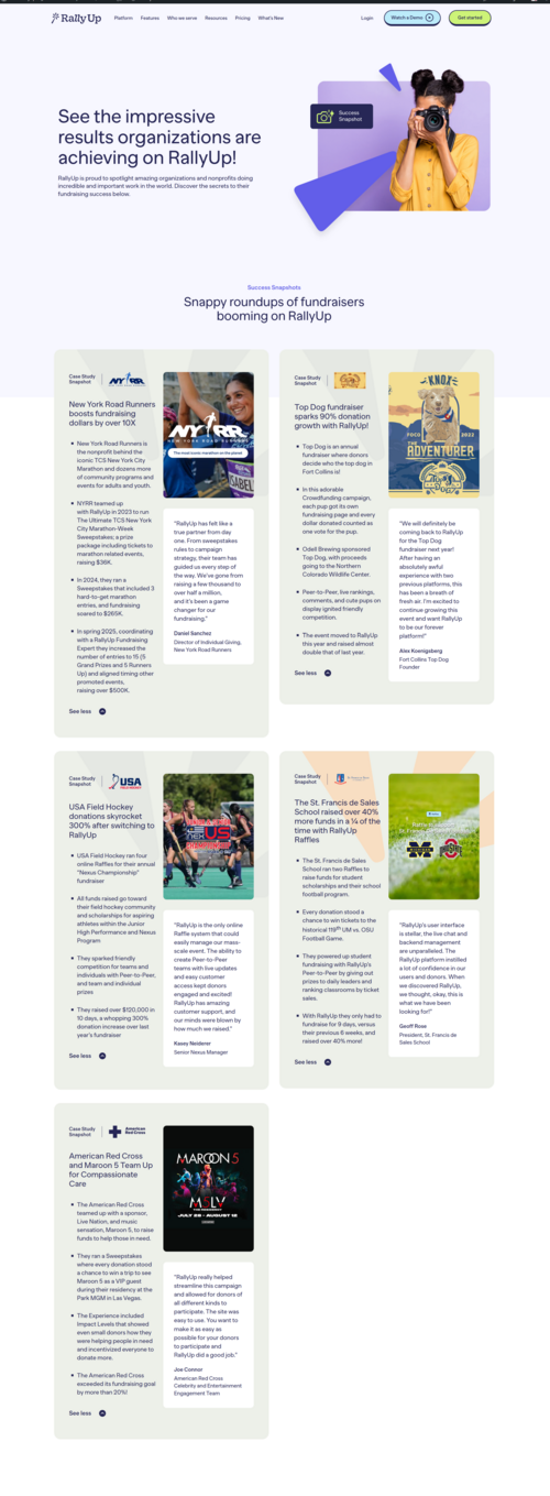 RallyUp Case Studies