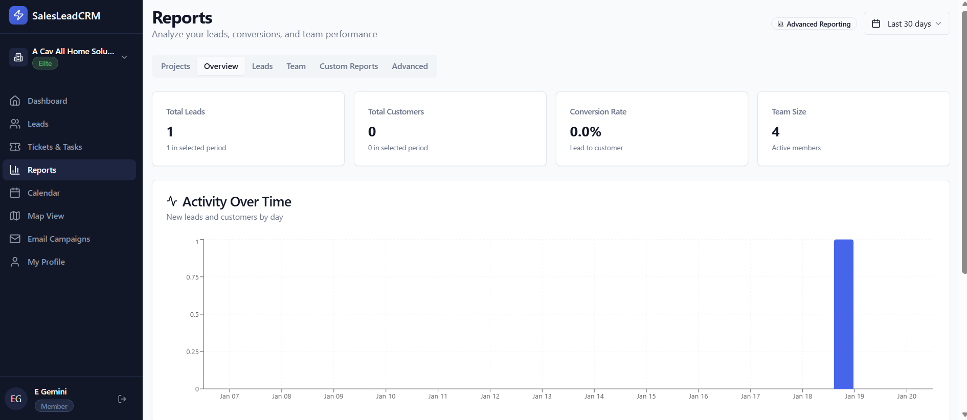 SalesLeadsCRM screenshot