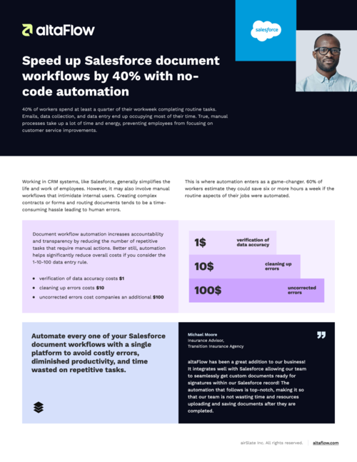 Speed up Salesforce document workflows by 40% with no-code automation