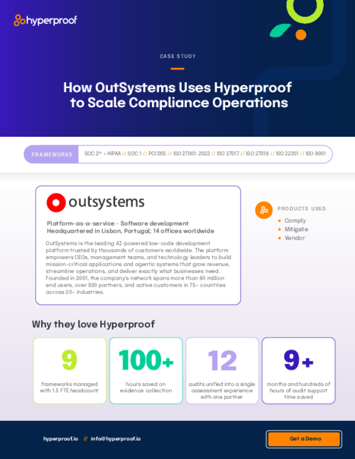How OutSystems Uses Hyperproof to Scale Compliance Operations