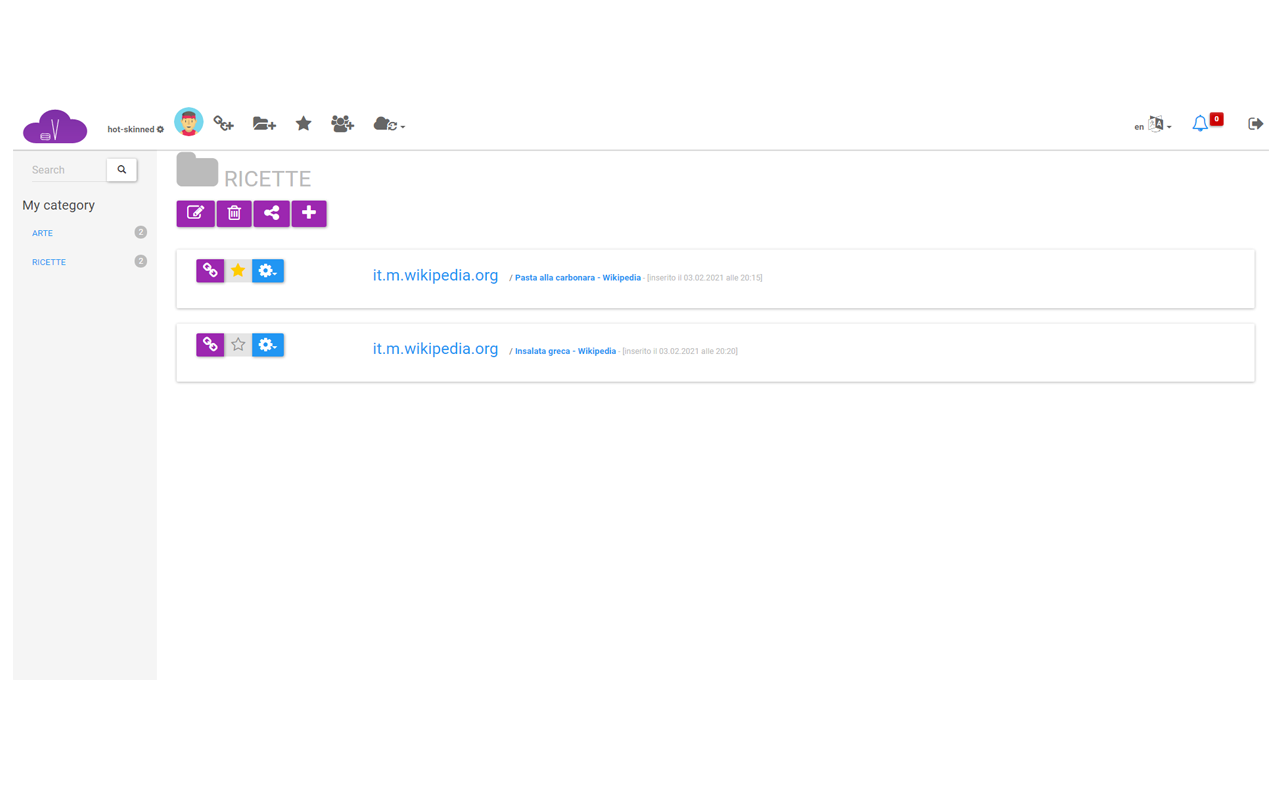 Vhumo Bookmark Manager screenshot