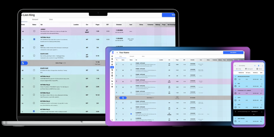 Film Scheduling Software screenshot