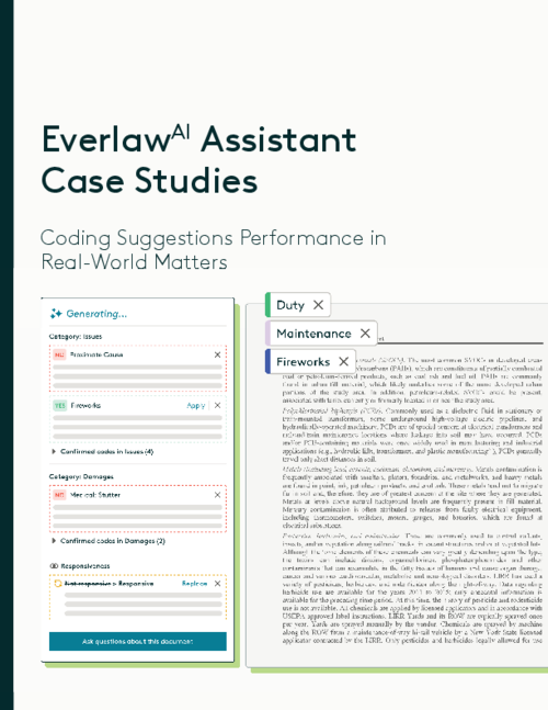 EverlawAI Assistant Case Studies Coding Suggestions Performance in Real-World Matters