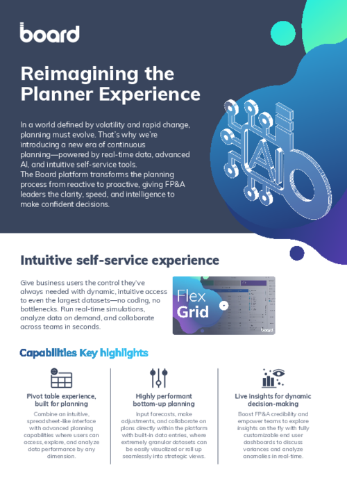 Reimagining the Planner Experience