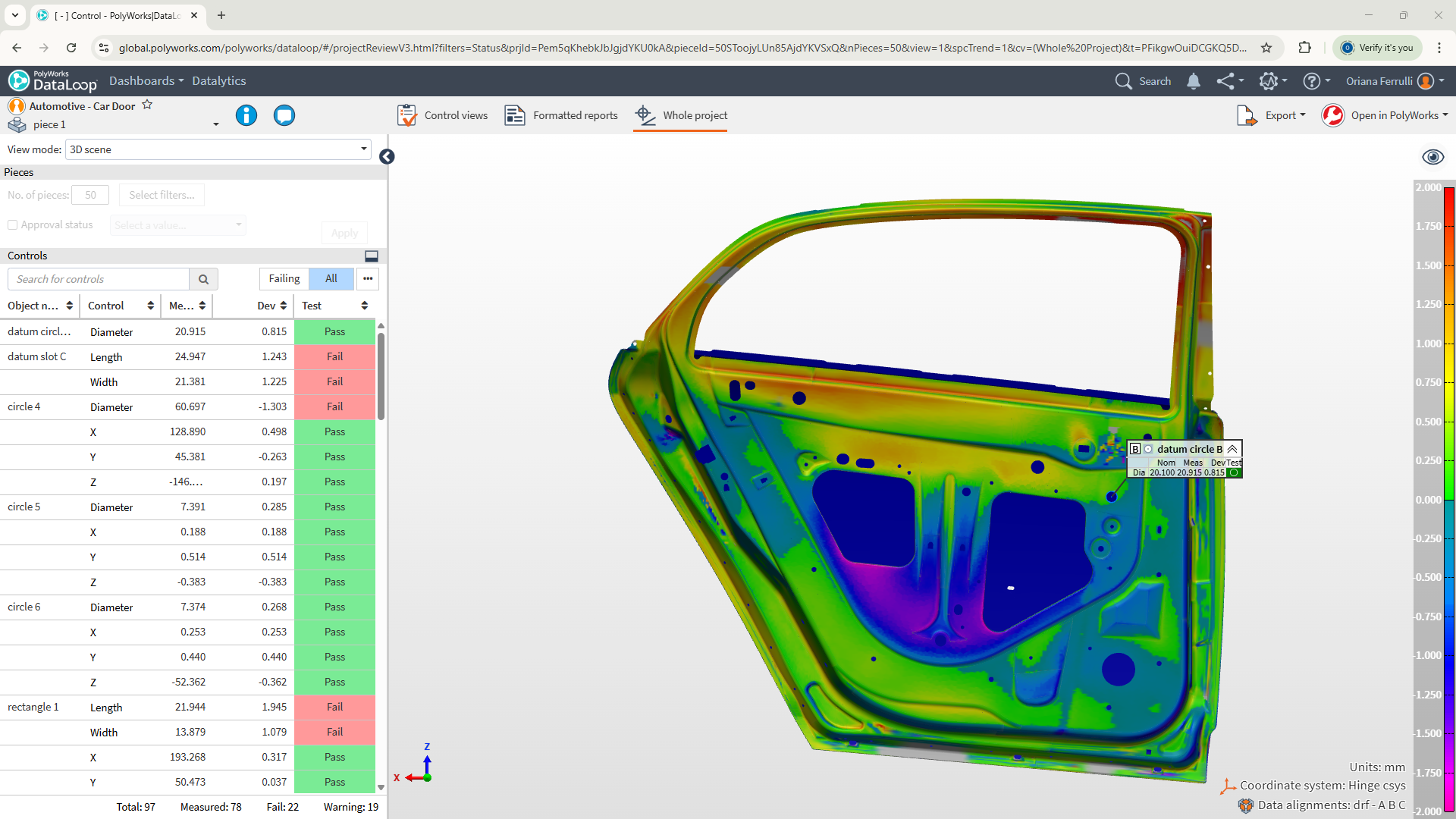 PolyWorks DataLoop screenshot