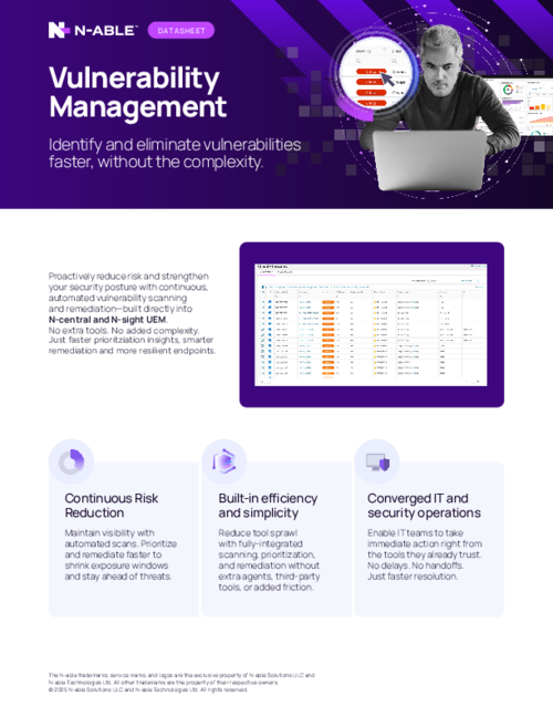 N-central Vulnerability Management Feature Sheet