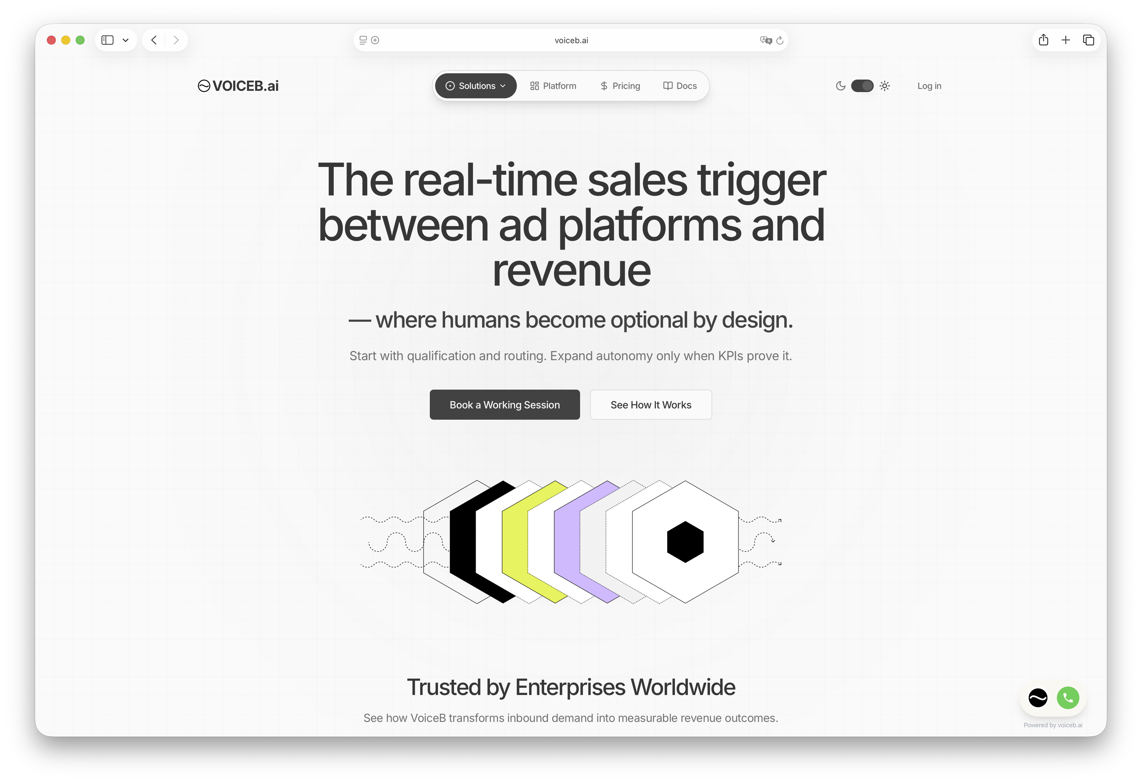 VOICEB.ai preview