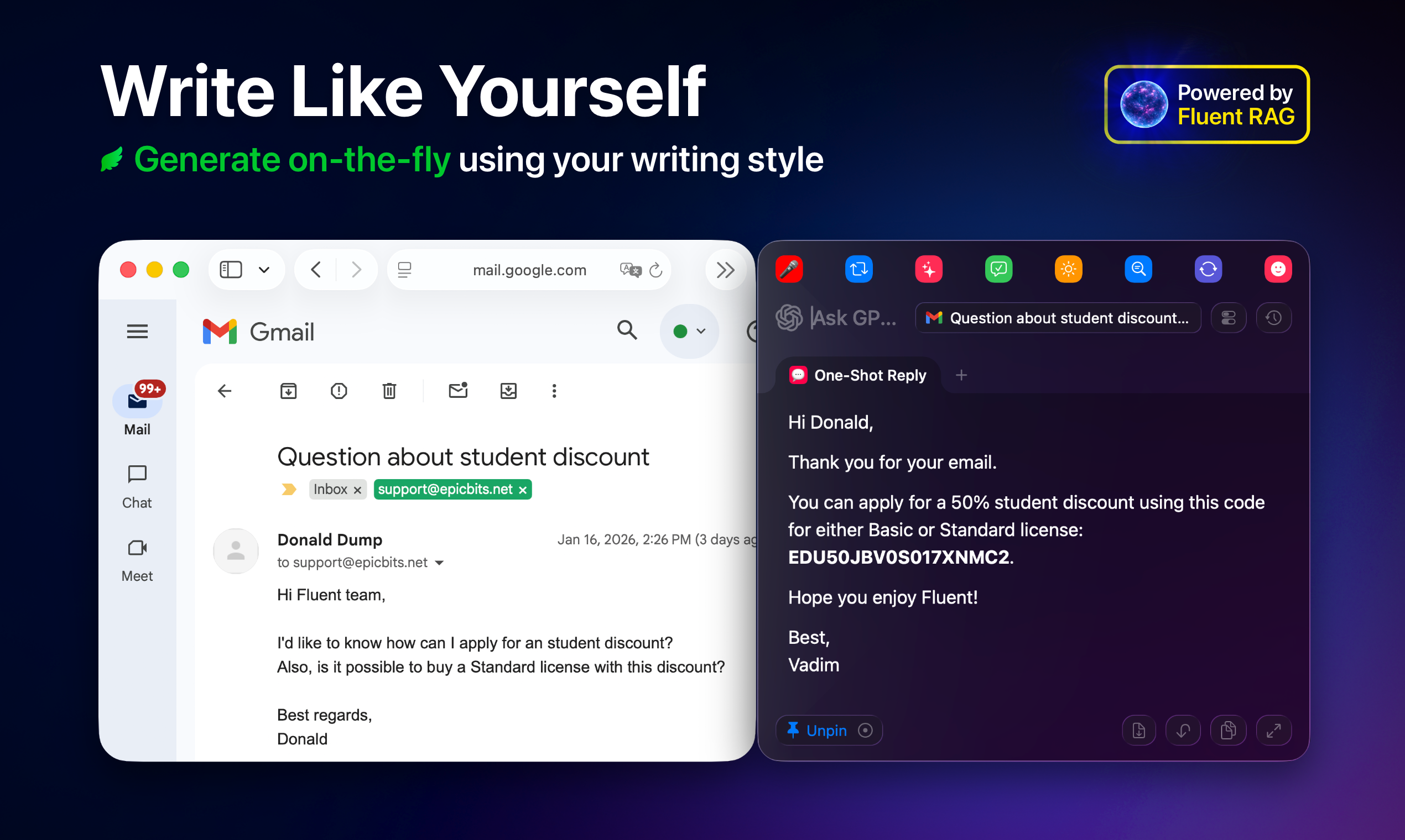 Fluent – Agentic AI Assistant for Mac preview