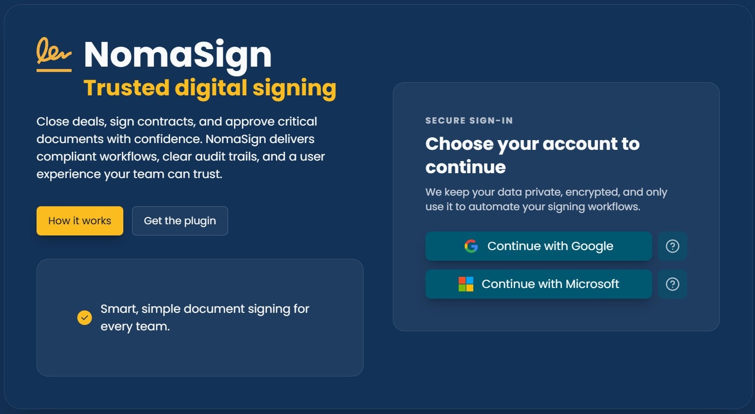NomaSign screenshot
