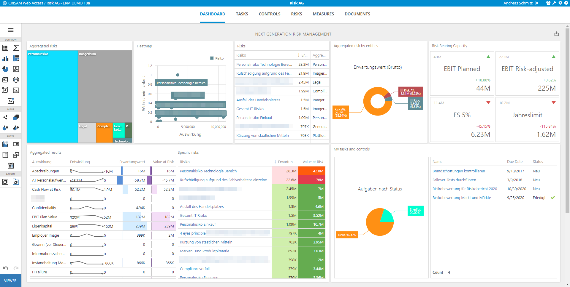 CRISAM Risk Management screenshot