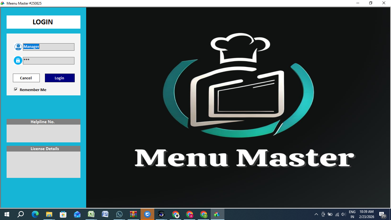MenuMaster Classic screenshot