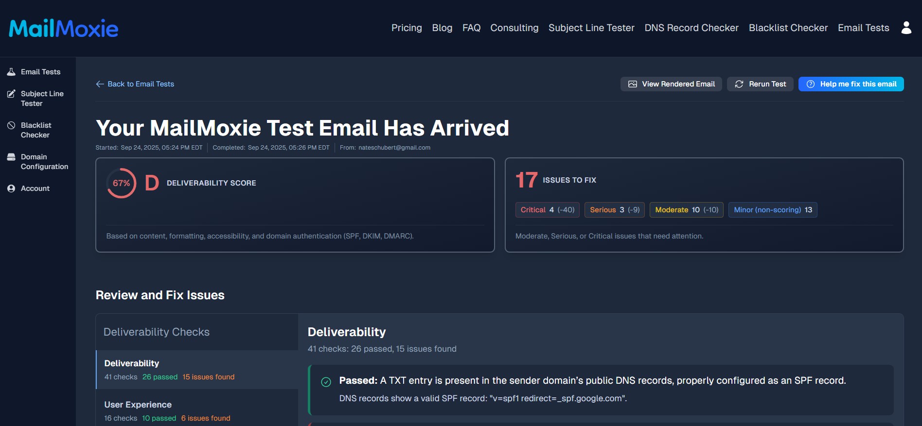 MailMoxie screenshot