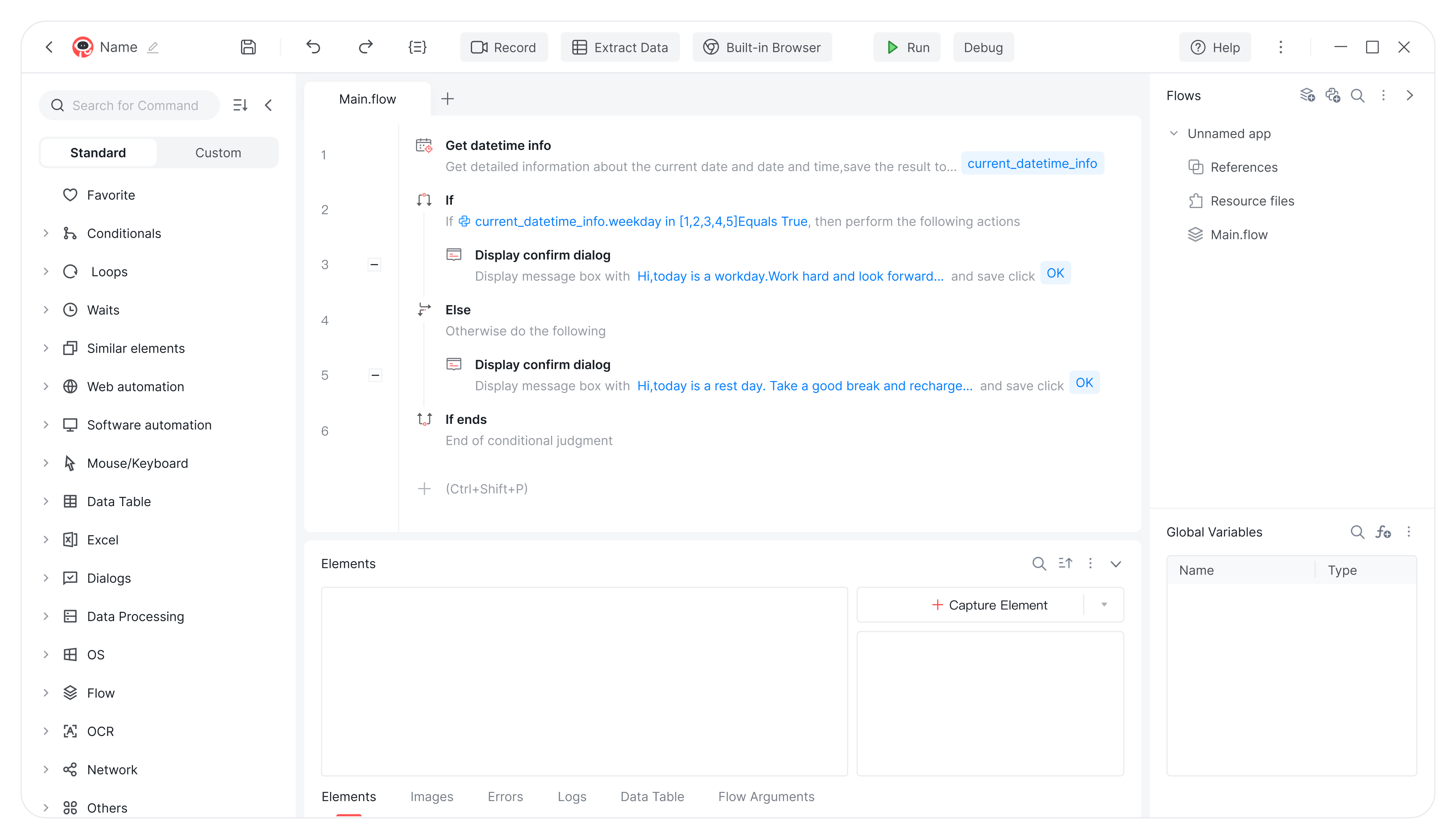 Automa screenshot