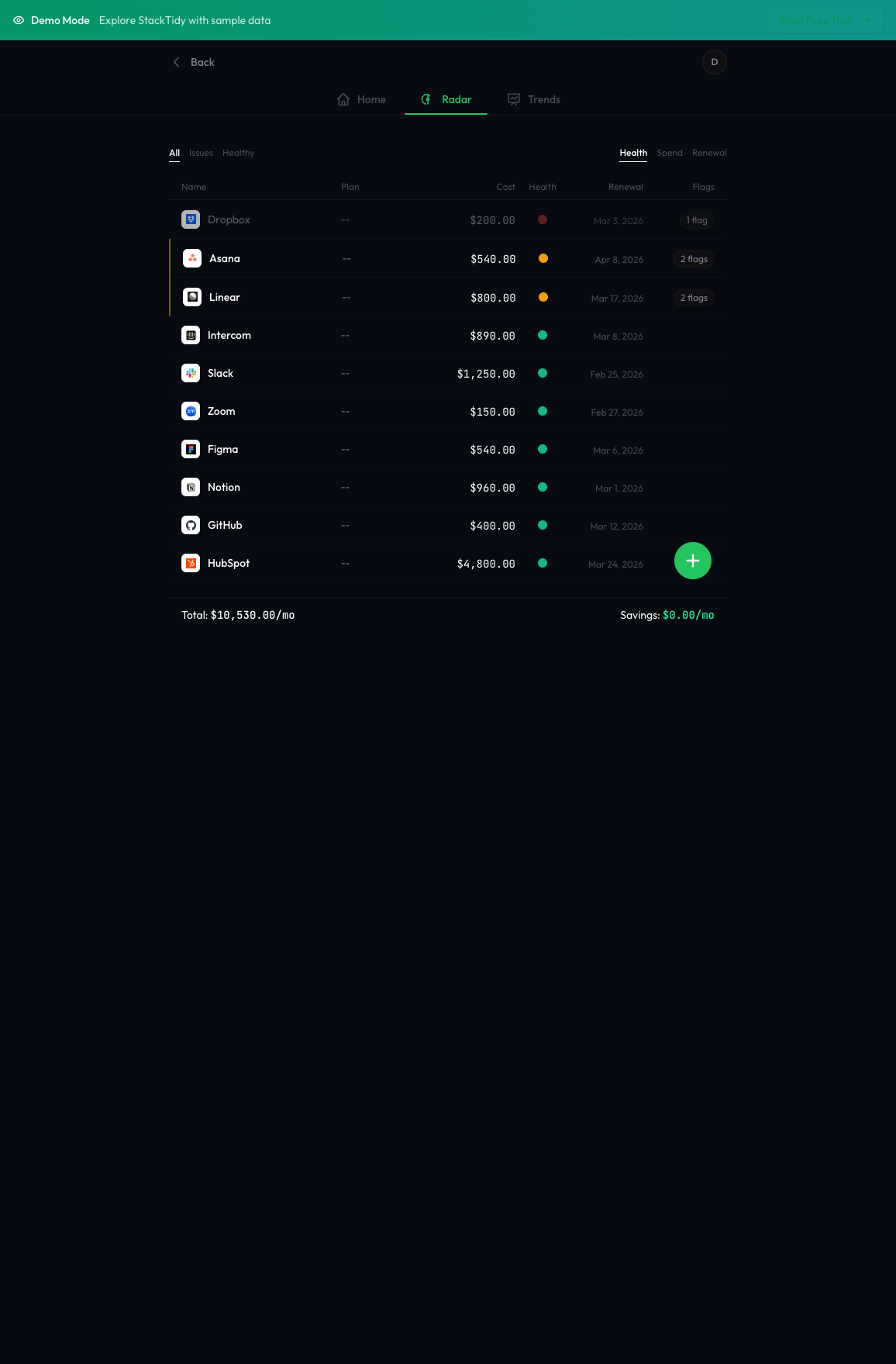 StackTidy screenshot