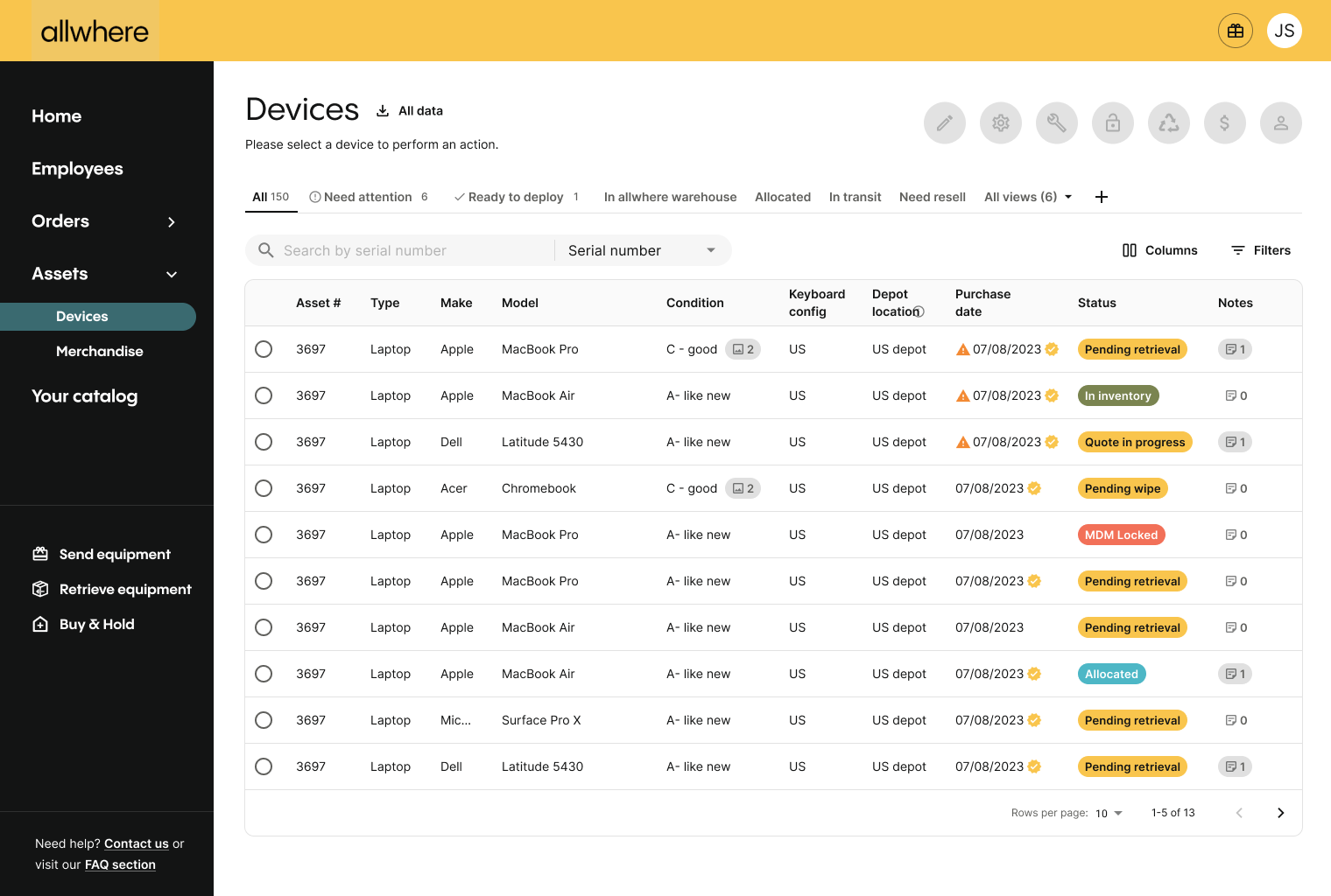 allwhere screenshot