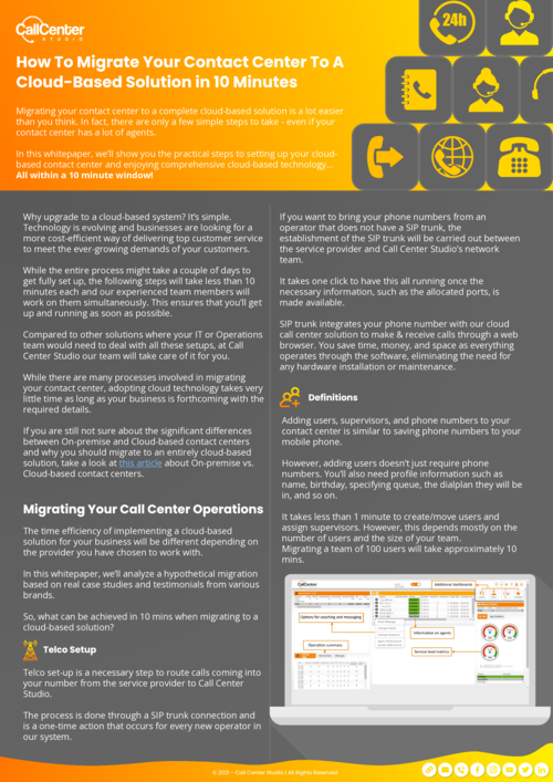 How to Migrate Your Call Center to the Cloud