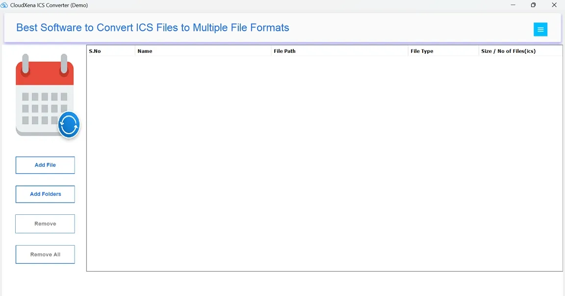 CloudXena ICS Converter Tool screenshot