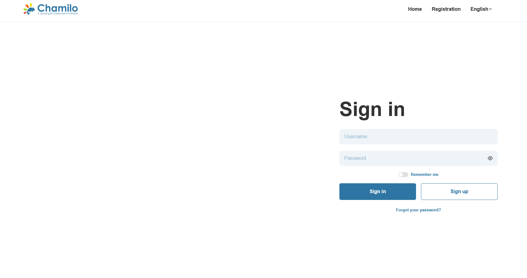 Chamilo LMS screenshot
